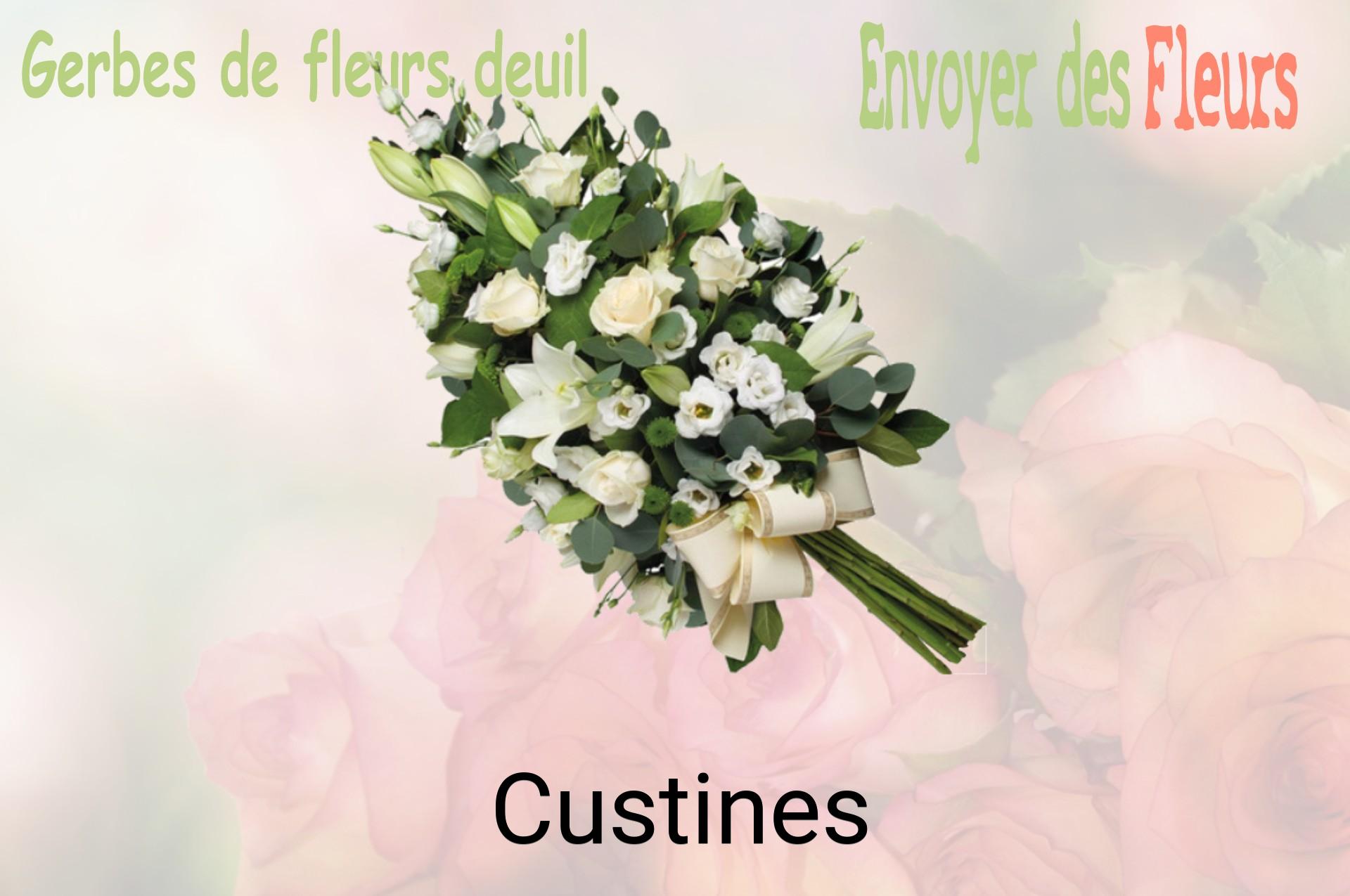 Gerbe de fleurs de deuil livrée à Custines